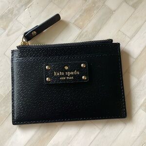NWOT Kate Spade Small Card Wallet. 3 slots for cards & zipper pocket.